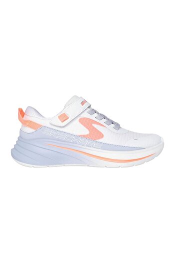 SKECHERS Wave 92 Velcro Closure Sneakers - White/Peach