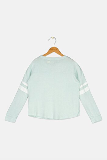 Rumi + Ryder Kids Girl Sequins Long Sleeves Top, Mint Green