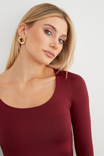 Fulla Moda Basic Square Neck Blouse