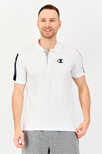 Champion Men Sportswear Fit Short Sleeve Outdoor Polo Shirts, White