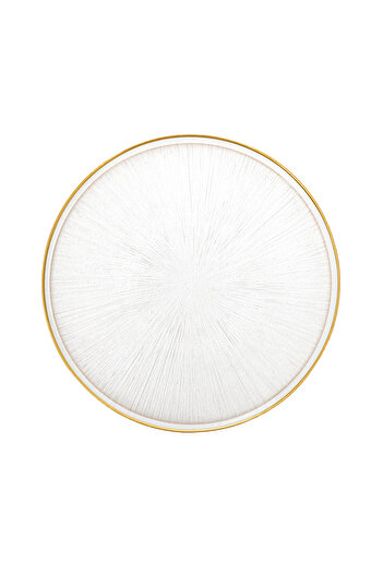 Other Plate | MONZE | transparent with gold rim | 28 cm | 862088