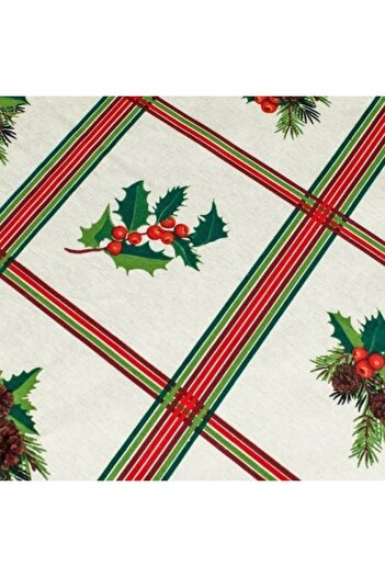 OEM Christmas decorative tablecloth, size 180 x 140 cm, Mistletoe model