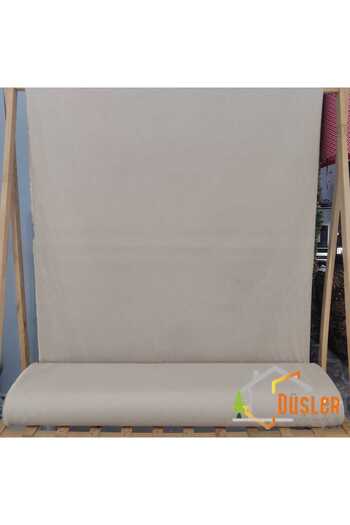 DÜŞLER EV TEKSTİLİ Plain Patternless Two-Sided Water and Stain Repellent Panama Linen Small-Scale Premier Duck Fabric Cloth 100X180