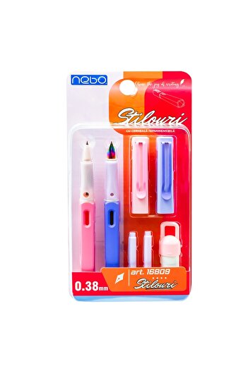NEBO Thermosensitive ink pens + refills, 2 pcs/blister, pink -