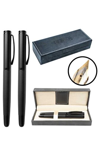 NEBO Set pix + stilou negru, etui negru -
