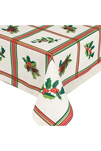 OEM Christmas decorative tablecloth, size 180 x 140 cm, Mistletoe model