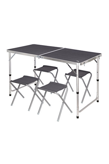 Other NC1633 TABLE AND CHAIRS SET DARK GREY NILS CAMP