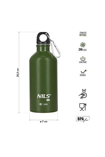 Other NC3801 TRAVEL BOTTLE 550ML GREEN NILS CAMP