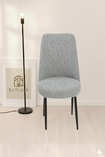 kutlale Jakarli Kumaş Oval Sandalye Kılıfı ,Sandalye Örtüsü Çubuk Desen