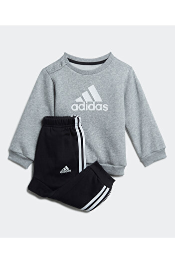 adidas Badge Of Sport Sweatshirt & Jogger Set - Grey & Black