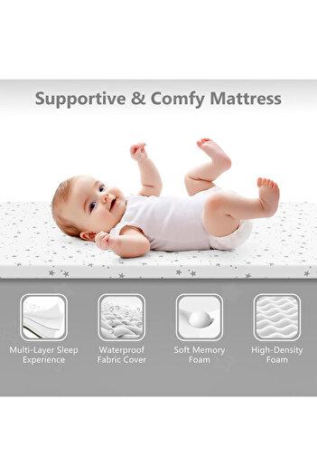 Sheinhome Adjustable height multifunctional crib, rocking cradle to soothe sleep