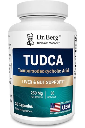 Dr. Berg Nutritionals Dr. Berg TUDCA Supplement (Tauroursodeoxycholic Acid) - Powerful Formula for Liver Health, Bile Flow