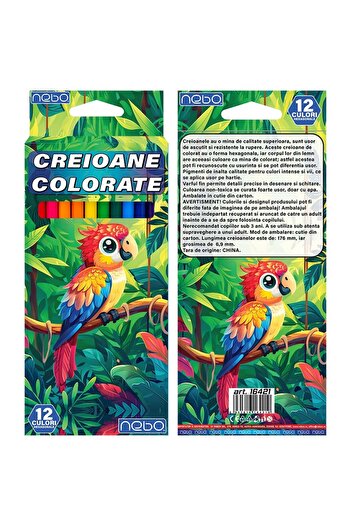 NEBO Colored pencils, hexagonal, 12 colors -