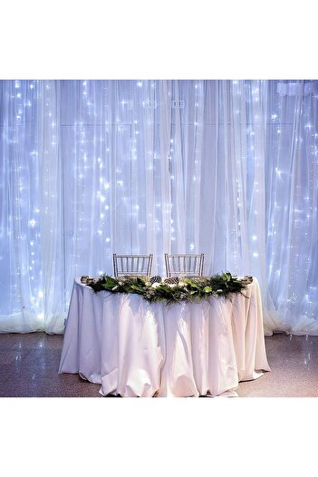 Other LARGE LIGHT CURTAIN 3X3m DENSE LED LIGHTS FOR WEDDING COLD WHITE 230V