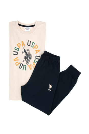 U.S. Polo Assn. Boy's Beige Pajama Set 50318681-Vr011