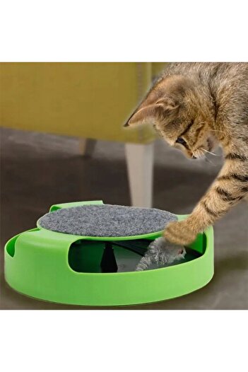 Other CAT TOY INTERACTIVE WHEEL WITH MOUSE SCRATCHING POSTS RUNNING MOUSE