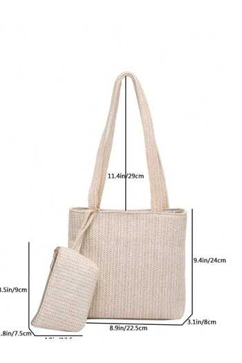 Sheya Sheya bag and purse set, cream