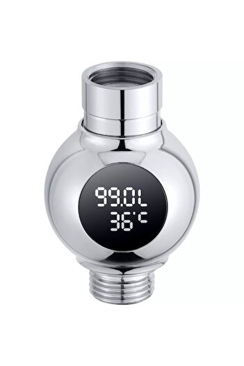 VENTLEX Faucet Extension with Water Temperature and Flow Display, Self-Recharging Function, Universal Shower Model