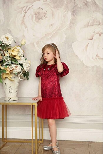Miss Lorin Kids Children's Lace Christmas Dress
