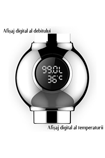 VENTLEX Faucet Extension with Water Temperature and Flow Display, Self-Loading Function, Universal Sink Model