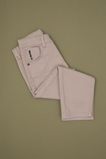 U.S. Polo Assn. Boy's Dark Beige Canvas Trousers 50317206-Vr088