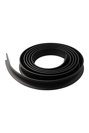 esimplu Self-adhesive, flexible shower threshold for shower cabins, mold resistant, black, 2 m, 90° model