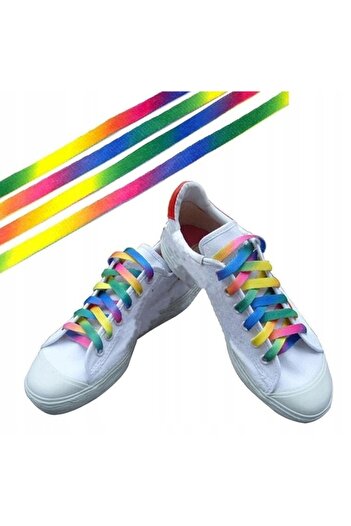 Other RAINBOW SHOE LACES PAIR RAINBOW LGBT COLORFUL 100CM