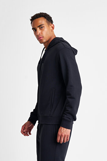 Lescon Men's Zippered Hooded Sweatshirt 25S-1263-25N