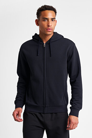 Lescon Men's Zippered Hooded Sweatshirt 25S-1263-25N