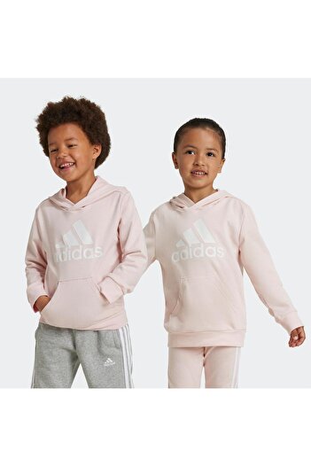 adidas LITTLE KIDS ESSENTIALS LOGO HOODY-Pink