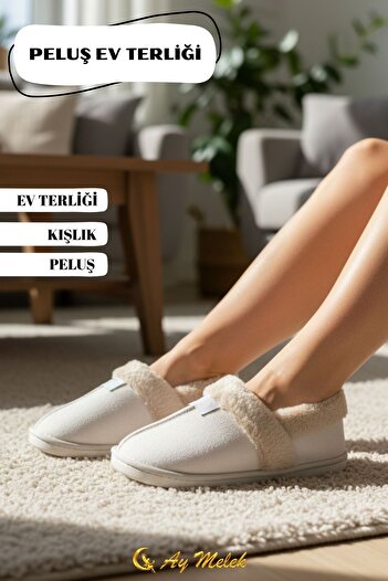 AYMELEK Women's House Slippers with Furry Inside, Winter Non-Slip Sole Plush Slippers