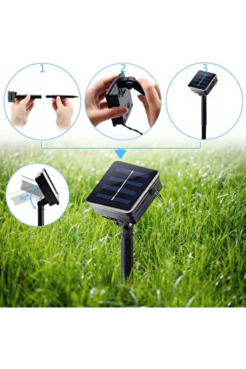 Other SOLAR Garden Lamps SET 5 meters 20 LED Flowers COOL WHITE Decorative