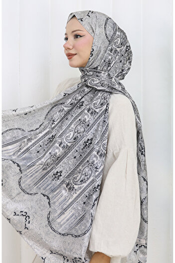 sefamerve Indian Vual Shawl 70321-05 Black