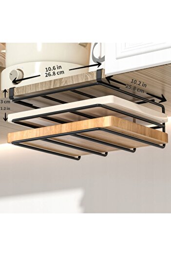Other STAND SHELF FOR CUTTING BOARDS HANGING METAL BLACK FOR KITCHEN