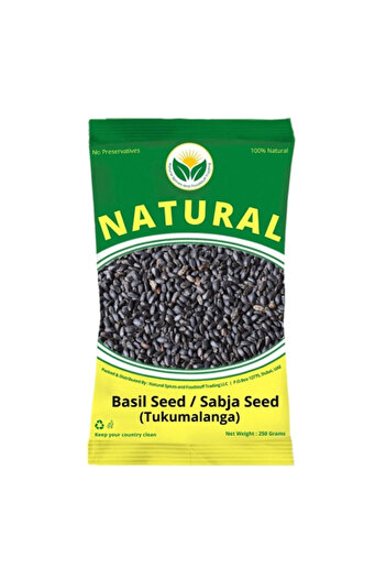 Natural Basil Seed 150g (Sabja Seed / Tukmalanga) X 6