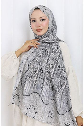 sefamerve Indian Vual Shawl 70321-05 Black