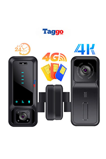 OEM Taggo Dual-Facing 4K Dashcam with Night Vision, 4G SIM, Continuous Operation