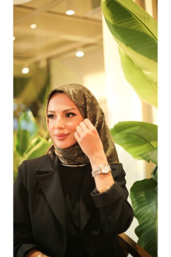 efdal şal eşarp Ivy Pattern Imported Cotton Scarf