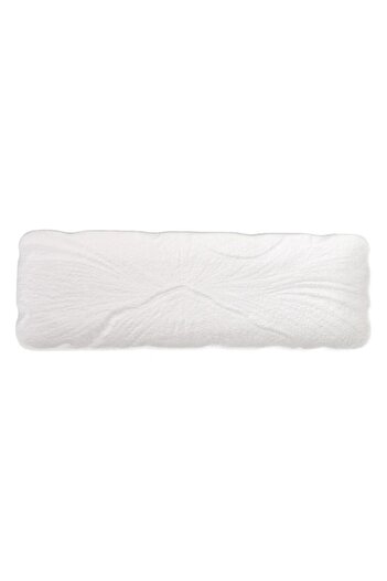 OEM Platou dreptunghiular D4113, portelan, alb, 33 x 11 cm
