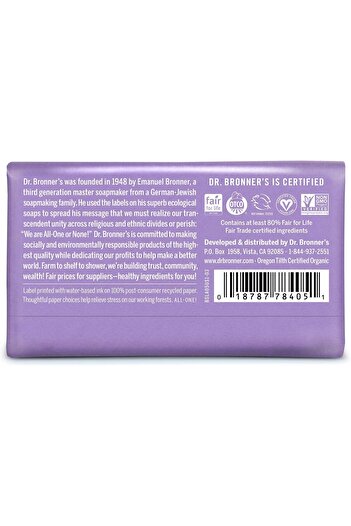 DR.Bronner's Dr. Bronner's Pure Lavender Soap Bar 5 oz