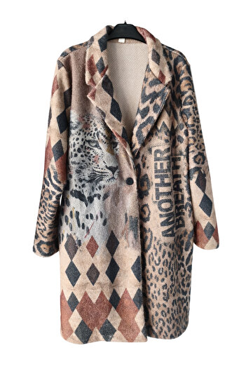 OEM Palton casual dama animal print Mystic, M/L