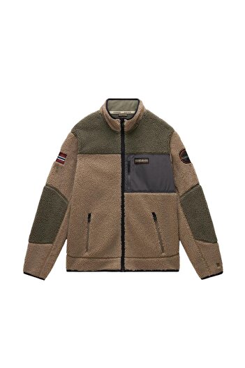 Napapijri P0A4Gntmcd1-R Yupik Fz 3 Men's Jacket Khaki