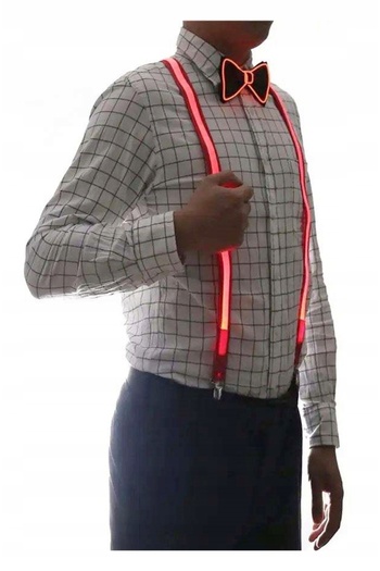 Other LED HARNESS AND BOW TIE SET Glowing SET PARTY NEW YEAR'S EVE WEDDING Orange