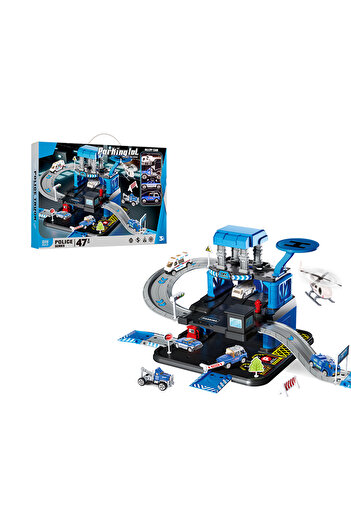 TSUMAB Engineering Parking Lot Playset – Construction Vehicle Track Set for Kids