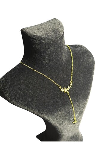 LUVMİ AKSESUAR Gold Paslanmaz Çelik Kayan Y Yıldız Kadın Kolye