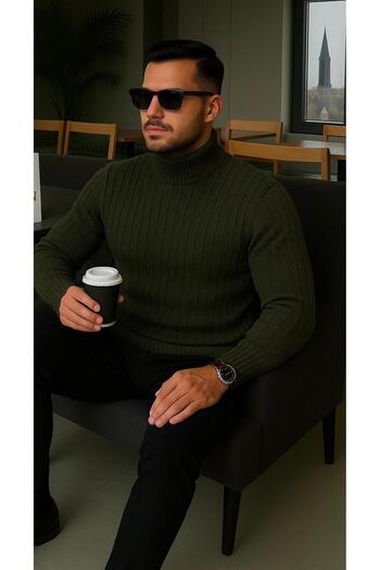 golden toptan Turtleneck Knitwear Sweater