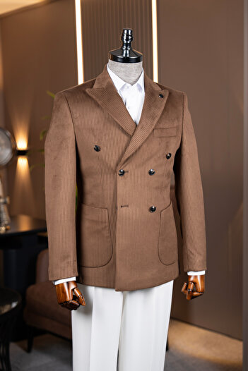 Terziayhan Double Breasted Velvet Jacket