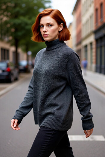 PayBuy Puloverul lung de tricotat pentru femei, oversize, cu mâneci joase, cu guler ridicat, oferă o eleganță de zi cu zi, modernă, confortabilă, de iarnă