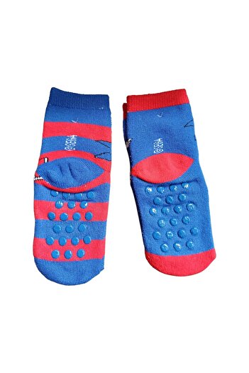Sonic Set of 2 pairs of ABS socks, non-slip sole, multicolor, Happy,