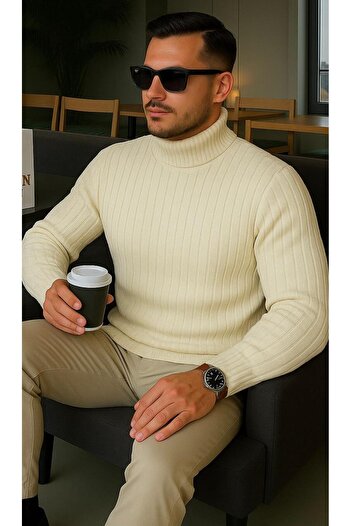 golden toptan Turtleneck Knitwear Sweater